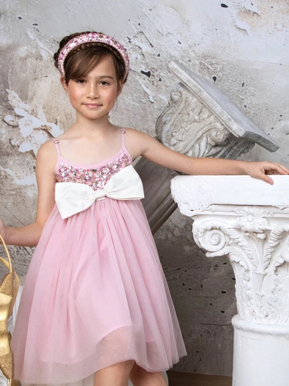 Tutu Du Monde Pink Sequin Tulle Party Dress and hair band